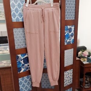 Workshop Pants, Size Large, Jogger, Pockets, Super Soft, Blush Pink